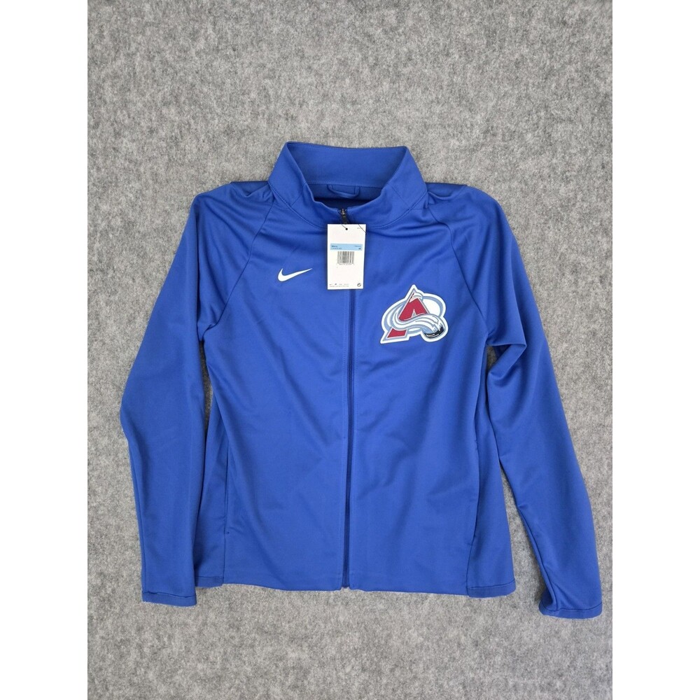 Nike Epic Knit Warm Up Jacket Women's M Blue Full Zip CN9520 COLORADO AVALANCHE